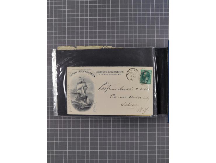 1866/1960 (ca.), interessanter Sammlungsposten inkl. sehr viel Dt. Seepost, Anlandungsstempeln, frühe Schiffspost, kleine Sam