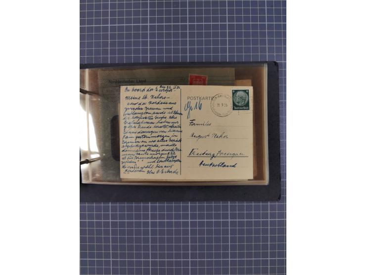 1866/1960 (ca.), interessanter Sammlungsposten inkl. sehr viel Dt. Seepost, Anlandungsstempeln, frühe Schiffspost, kleine Sam