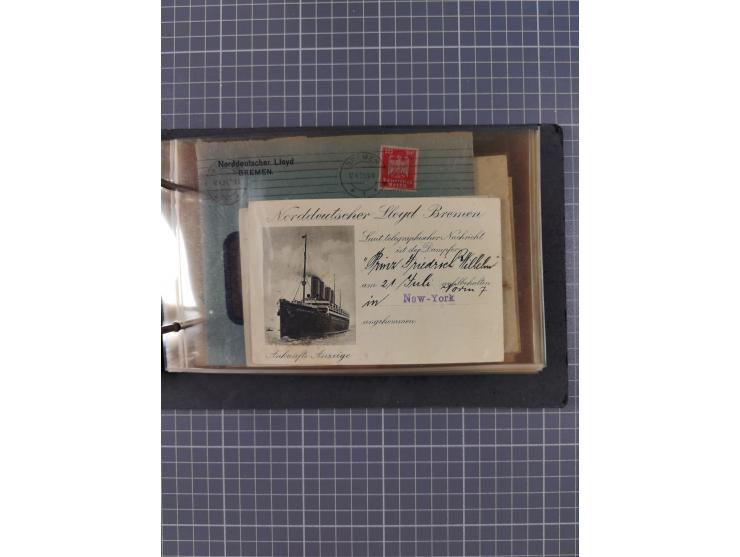 1866/1960 (ca.), interessanter Sammlungsposten inkl. sehr viel Dt. Seepost, Anlandungsstempeln, frühe Schiffspost, kleine Sam
