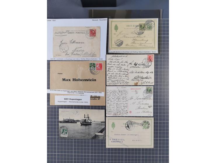 1868/1960 (ca.), ca. 170 Briefe, Karten Ansichtskarten und GSK zum Thema Schiffspost inkl. etwas Ausland, dabei Anlandestempe