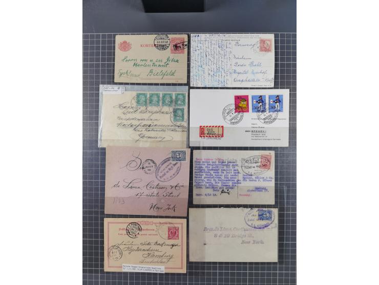 1868/1960 (ca.), ca. 170 Briefe, Karten Ansichtskarten und GSK zum Thema Schiffspost inkl. etwas Ausland, dabei Anlandestempe