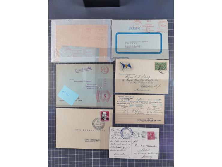 1868/1960 (ca.), ca. 170 Briefe, Karten Ansichtskarten und GSK zum Thema Schiffspost inkl. etwas Ausland, dabei Anlandestempe