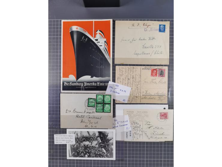 1868/1960 (ca.), ca. 170 Briefe, Karten Ansichtskarten und GSK zum Thema Schiffspost inkl. etwas Ausland, dabei Anlandestempe