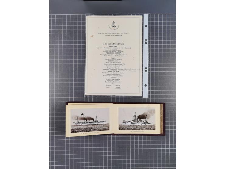 1868/1960 (ca.), ca. 170 Briefe, Karten Ansichtskarten und GSK zum Thema Schiffspost inkl. etwas Ausland, dabei Anlandestempe