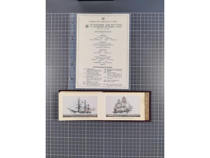 1868/1960 (ca.), ca. 170 Briefe, Karten Ansichtskarten und GSK zum Thema Schiffspost inkl. etwas Ausland, dabei Anlandestempe