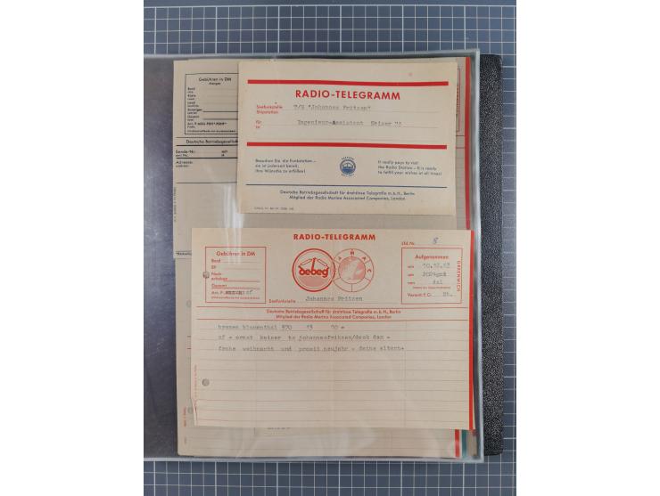 1912/70 (ca.), interessante Sammlung “OZEAN-Briefe und Schiffs-Telegramme” mit diversen Umschlägen und Telegrammen inkl. Ausl