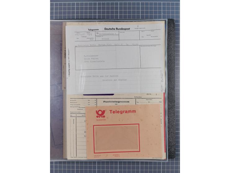 1912/70 (ca.), interessante Sammlung “OZEAN-Briefe und Schiffs-Telegramme” mit diversen Umschlägen und Telegrammen inkl. Ausl