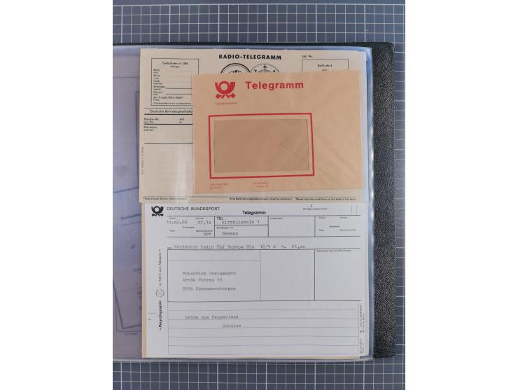 1912/70 (ca.), interessante Sammlung “OZEAN-Briefe und Schiffs-Telegramme” mit diversen Umschlägen und Telegrammen inkl. Ausl