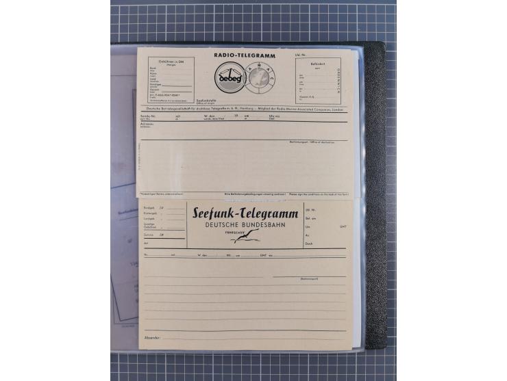 1912/70 (ca.), interessante Sammlung “OZEAN-Briefe und Schiffs-Telegramme” mit diversen Umschlägen und Telegrammen inkl. Ausl