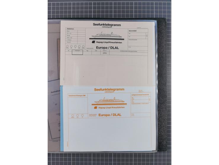 1912/70 (ca.), interessante Sammlung “OZEAN-Briefe und Schiffs-Telegramme” mit diversen Umschlägen und Telegrammen inkl. Ausl
