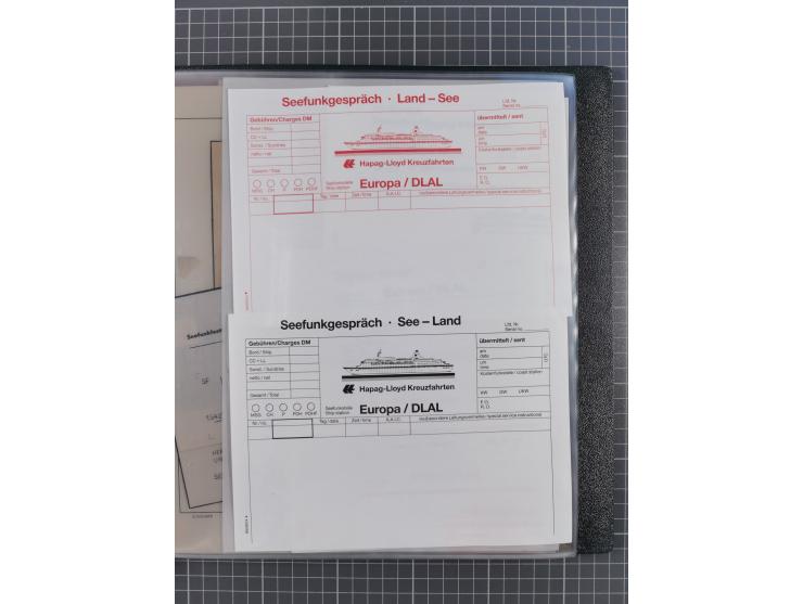 1912/70 (ca.), interessante Sammlung “OZEAN-Briefe und Schiffs-Telegramme” mit diversen Umschlägen und Telegrammen inkl. Ausl