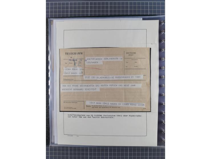 1912/70 (ca.), interessante Sammlung “OZEAN-Briefe und Schiffs-Telegramme” mit diversen Umschlägen und Telegrammen inkl. Ausl