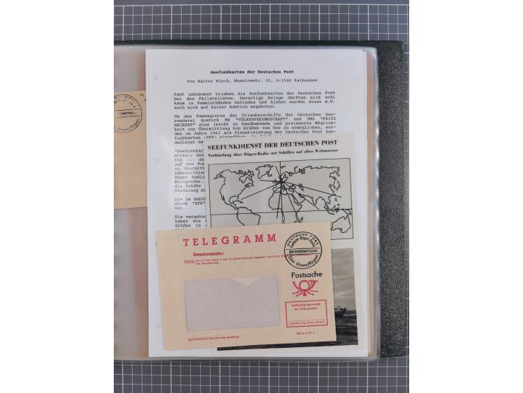 1912/70 (ca.), interessante Sammlung “OZEAN-Briefe und Schiffs-Telegramme” mit diversen Umschlägen und Telegrammen inkl. Ausl