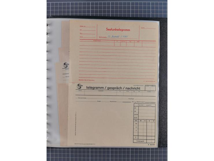 1912/70 (ca.), interessante Sammlung “OZEAN-Briefe und Schiffs-Telegramme” mit diversen Umschlägen und Telegrammen inkl. Ausl