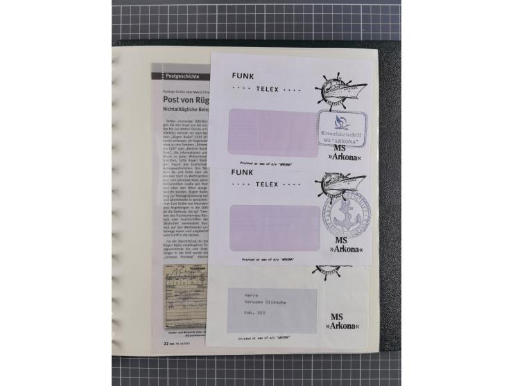 1912/70 (ca.), interessante Sammlung “OZEAN-Briefe und Schiffs-Telegramme” mit diversen Umschlägen und Telegrammen inkl. Ausl