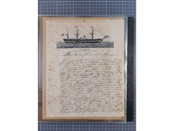 1912/70 (ca.), interessante Sammlung “OZEAN-Briefe und Schiffs-Telegramme” mit diversen Umschlägen und Telegrammen inkl. Ausl