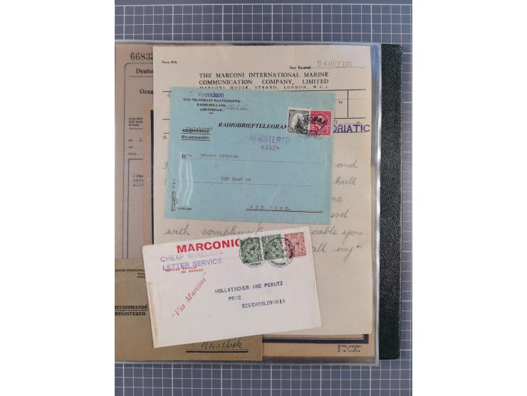 1912/70 (ca.), interessante Sammlung “OZEAN-Briefe und Schiffs-Telegramme” mit diversen Umschlägen und Telegrammen inkl. Ausl