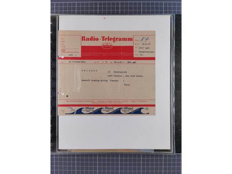 1912/70 (ca.), interessante Sammlung “OZEAN-Briefe und Schiffs-Telegramme” mit diversen Umschlägen und Telegrammen inkl. Ausl