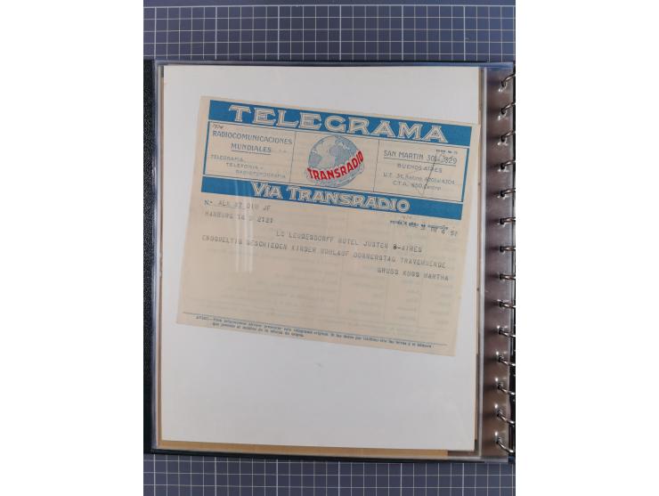 1912/70 (ca.), interessante Sammlung “OZEAN-Briefe und Schiffs-Telegramme” mit diversen Umschlägen und Telegrammen inkl. Ausl