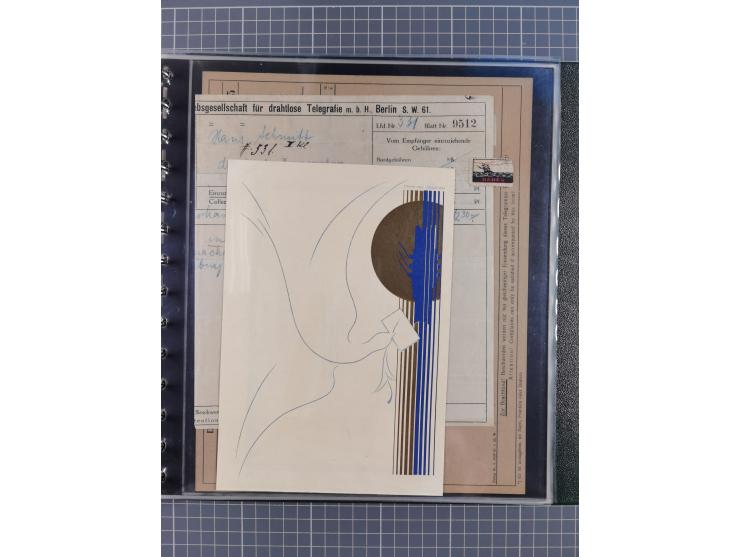 1912/70 (ca.), interessante Sammlung “OZEAN-Briefe und Schiffs-Telegramme” mit diversen Umschlägen und Telegrammen inkl. Ausl