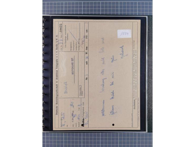 1912/70 (ca.), interessante Sammlung “OZEAN-Briefe und Schiffs-Telegramme” mit diversen Umschlägen und Telegrammen inkl. Ausl