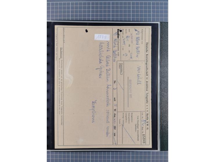 1912/70 (ca.), interessante Sammlung “OZEAN-Briefe und Schiffs-Telegramme” mit diversen Umschlägen und Telegrammen inkl. Ausl