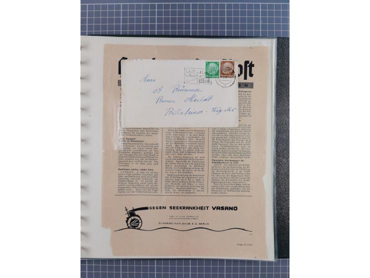 1912/70 (ca.), interessante Sammlung “OZEAN-Briefe und Schiffs-Telegramme” mit diversen Umschlägen und Telegrammen inkl. Ausl