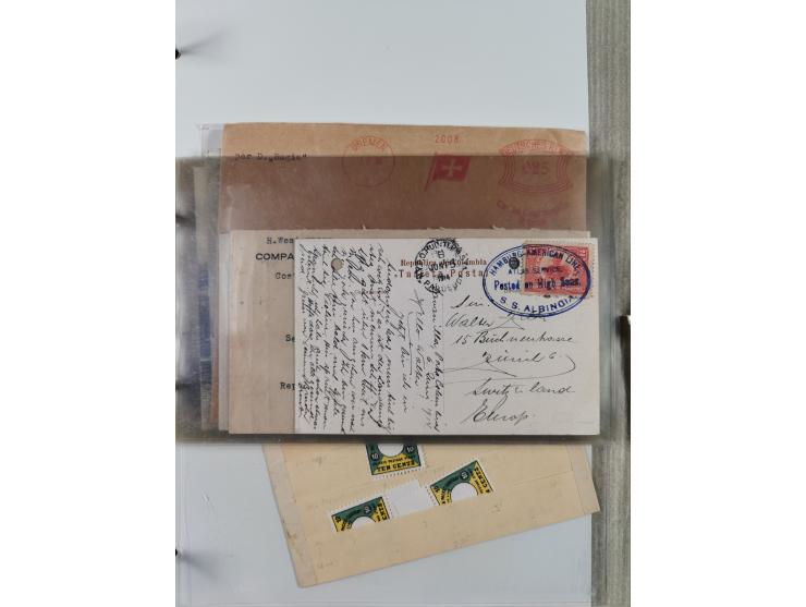 1899/1914, interessante Sammlung “ATLAS-Dienst der Hamburg-Amerika-Linie” mit fast 100 Briefen, Karten und Ganzsachen inkl. e
