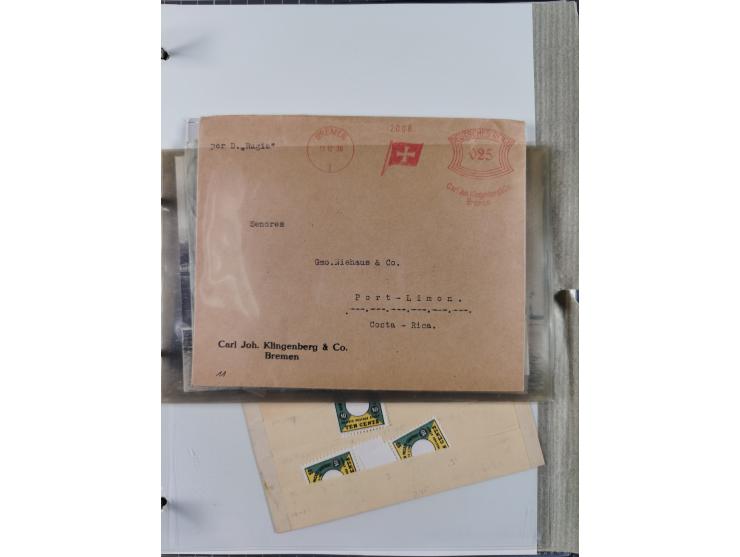 1899/1914, interessante Sammlung “ATLAS-Dienst der Hamburg-Amerika-Linie” mit fast 100 Briefen, Karten und Ganzsachen inkl. e