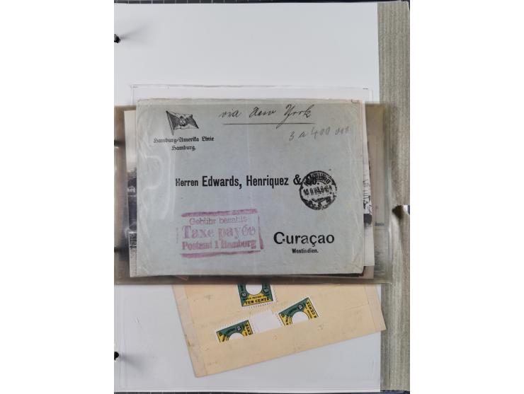 1899/1914, interessante Sammlung “ATLAS-Dienst der Hamburg-Amerika-Linie” mit fast 100 Briefen, Karten und Ganzsachen inkl. e