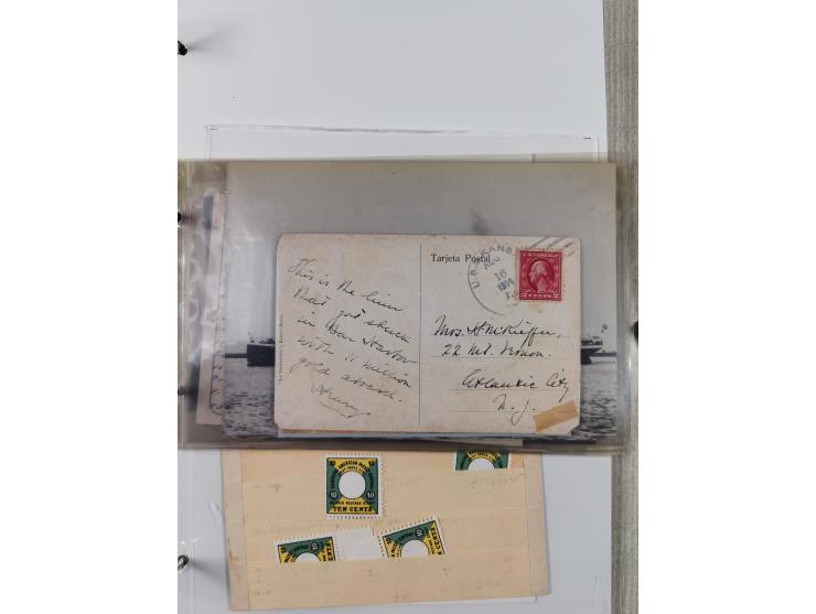 1899/1914, interessante Sammlung “ATLAS-Dienst der Hamburg-Amerika-Linie” mit fast 100 Briefen, Karten und Ganzsachen inkl. e