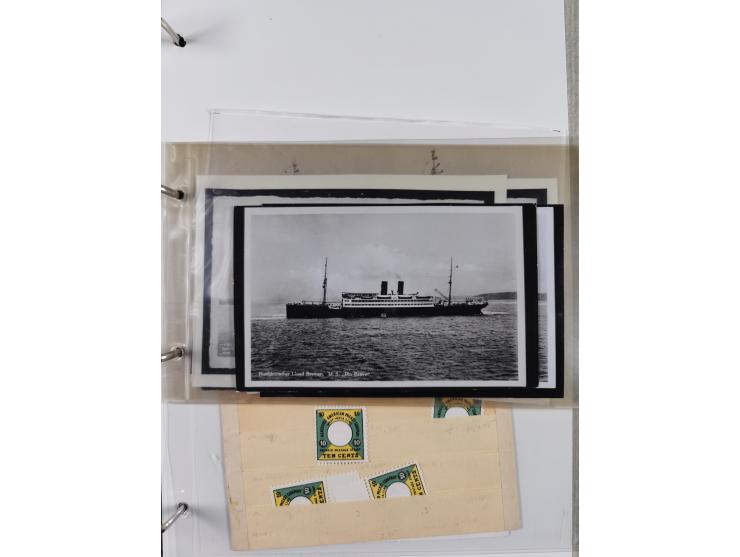 1899/1914, interessante Sammlung “ATLAS-Dienst der Hamburg-Amerika-Linie” mit fast 100 Briefen, Karten und Ganzsachen inkl. e