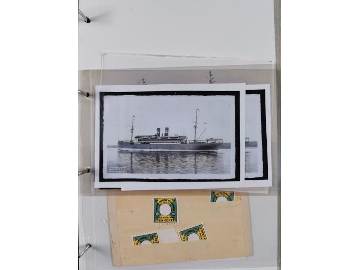 1899/1914, interessante Sammlung “ATLAS-Dienst der Hamburg-Amerika-Linie” mit fast 100 Briefen, Karten und Ganzsachen inkl. e