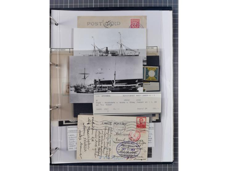 1899/1914, interessante Sammlung “ATLAS-Dienst der Hamburg-Amerika-Linie” mit fast 100 Briefen, Karten und Ganzsachen inkl. e