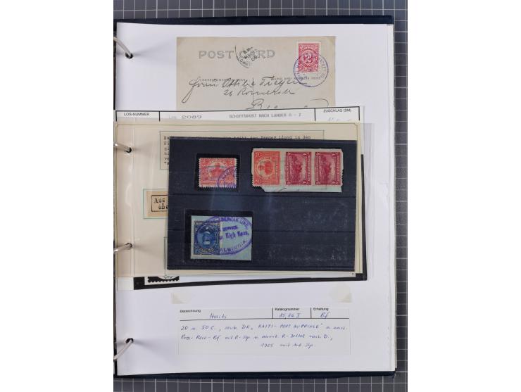 1899/1914, interessante Sammlung “ATLAS-Dienst der Hamburg-Amerika-Linie” mit fast 100 Briefen, Karten und Ganzsachen inkl. e