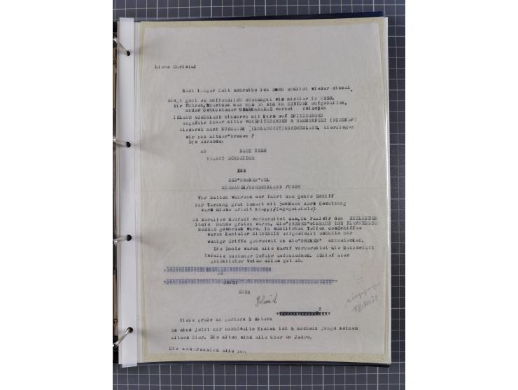 1893/1941, Sammlung “DASP BREMEN-NEW YORK I-X”, Flaggenstempel, &nbsp;“DSP LINIE BREMEN-NEW YORK a-g” und “DASP D. BREMEN” mi