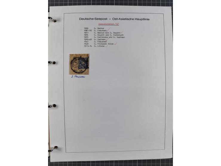 1887/1938, Sammlung “OST-ASIATISCHE HAUPTLINIE” und “OST-ASIATISCHE LINIE” mit ca. 120 Briefen, Karten und GSK, dabei frühe P