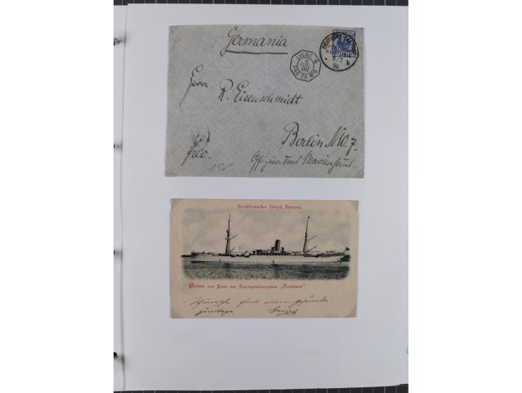 1887/1938, Sammlung “OST-ASIATISCHE HAUPTLINIE” und “OST-ASIATISCHE LINIE” mit ca. 120 Briefen, Karten und GSK, dabei frühe P