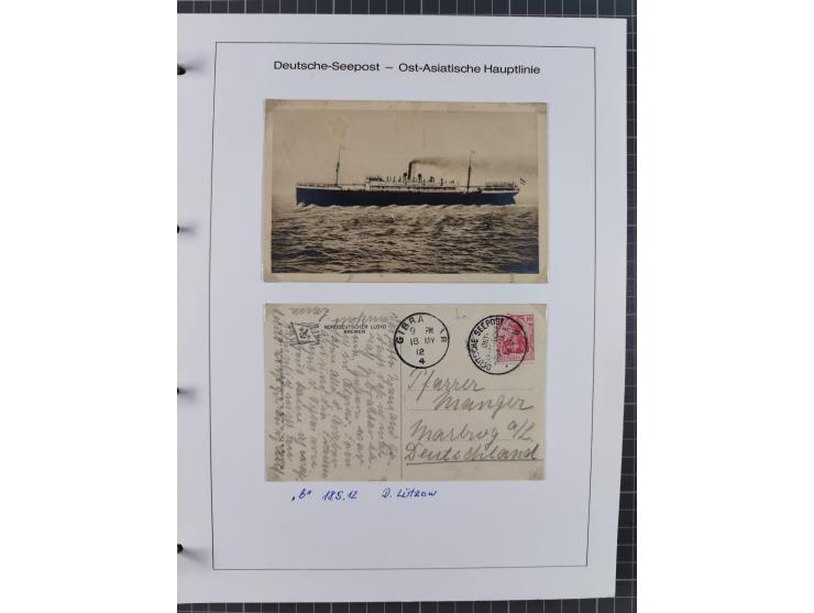 1887/1938, Sammlung “OST-ASIATISCHE HAUPTLINIE” und “OST-ASIATISCHE LINIE” mit ca. 120 Briefen, Karten und GSK, dabei frühe P