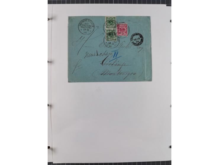 1887/1938, Sammlung “OST-ASIATISCHE HAUPTLINIE” und “OST-ASIATISCHE LINIE” mit ca. 120 Briefen, Karten und GSK, dabei frühe P