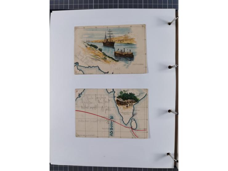 1887/1938, Sammlung “OST-ASIATISCHE HAUPTLINIE” und “OST-ASIATISCHE LINIE” mit ca. 120 Briefen, Karten und GSK, dabei frühe P