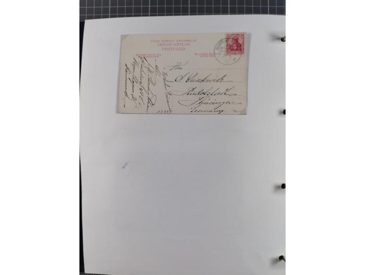 1887/1938, Sammlung “OST-ASIATISCHE HAUPTLINIE” und “OST-ASIATISCHE LINIE” mit ca. 120 Briefen, Karten und GSK, dabei frühe P