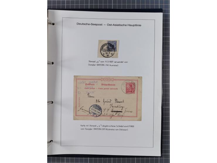 1887/1938, Sammlung “OST-ASIATISCHE HAUPTLINIE” und “OST-ASIATISCHE LINIE” mit ca. 120 Briefen, Karten und GSK, dabei frühe P