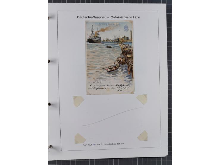 1887/1938, Sammlung “OST-ASIATISCHE HAUPTLINIE” und “OST-ASIATISCHE LINIE” mit ca. 120 Briefen, Karten und GSK, dabei frühe P