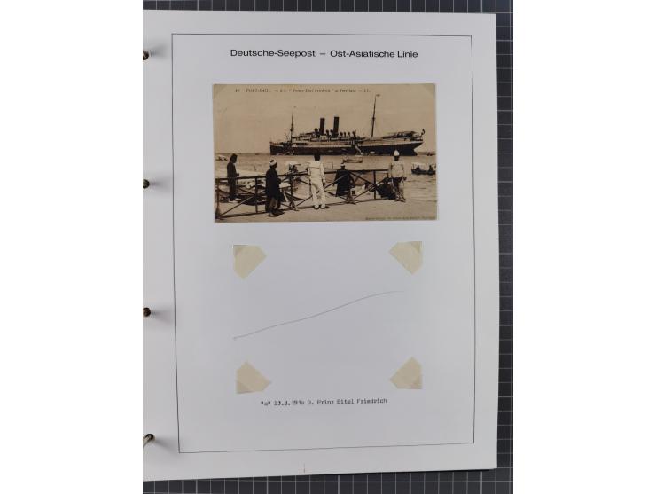 1887/1938, Sammlung “OST-ASIATISCHE HAUPTLINIE” und “OST-ASIATISCHE LINIE” mit ca. 120 Briefen, Karten und GSK, dabei frühe P