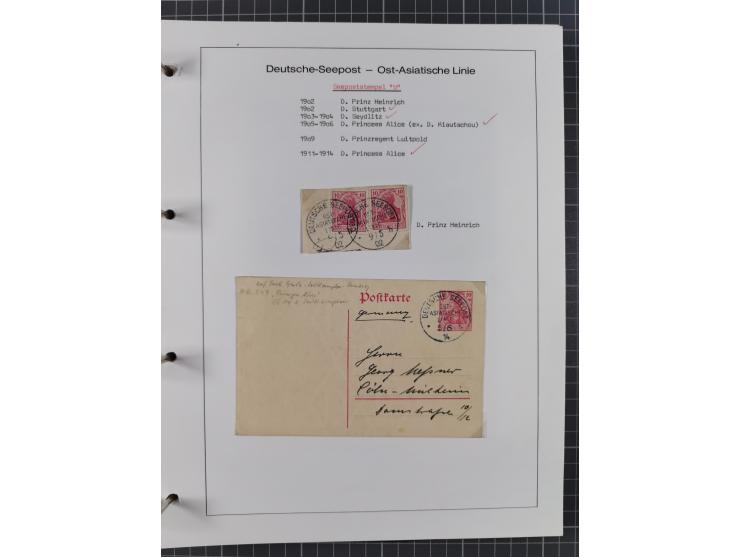 1887/1938, Sammlung “OST-ASIATISCHE HAUPTLINIE” und “OST-ASIATISCHE LINIE” mit ca. 120 Briefen, Karten und GSK, dabei frühe P