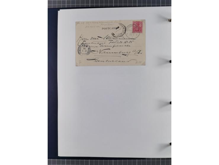 1887/1938, Sammlung “OST-ASIATISCHE HAUPTLINIE” und “OST-ASIATISCHE LINIE” mit ca. 120 Briefen, Karten und GSK, dabei frühe P