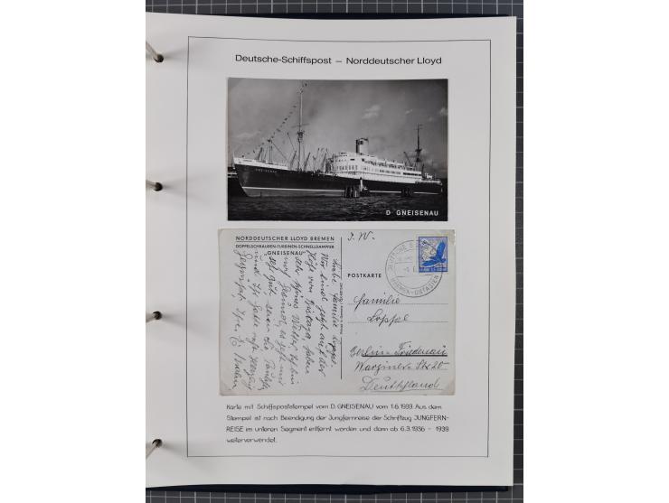 1887/1938, Sammlung “OST-ASIATISCHE HAUPTLINIE” und “OST-ASIATISCHE LINIE” mit ca. 120 Briefen, Karten und GSK, dabei frühe P