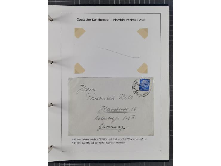 1887/1938, Sammlung “OST-ASIATISCHE HAUPTLINIE” und “OST-ASIATISCHE LINIE” mit ca. 120 Briefen, Karten und GSK, dabei frühe P