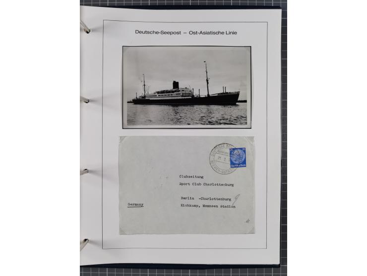1887/1938, Sammlung “OST-ASIATISCHE HAUPTLINIE” und “OST-ASIATISCHE LINIE” mit ca. 120 Briefen, Karten und GSK, dabei frühe P